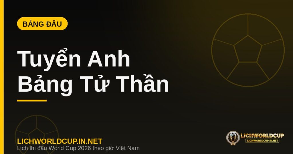 Tuyển Anh chung bảng Croatia và Ghana tại World Cup 2026
